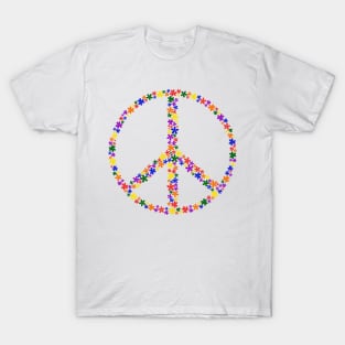 Floral Peace Sign - Discreet Gay Pride T-Shirt